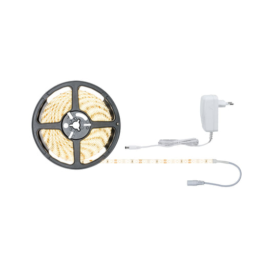 Paulmann FN SimpLED Strip Set 5m Warmweiß 17W 230/12V DC Weiß Metall Kst