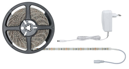 Paulmann FN SimpLED Strip Set 5m Warmweiß 17W 230/12V DC Weiß Metall Kst