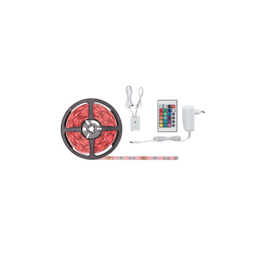 Paulmann FN SimpLED Strip Set 5m RGB 20W 230/12V DC Weiß Metall Kst