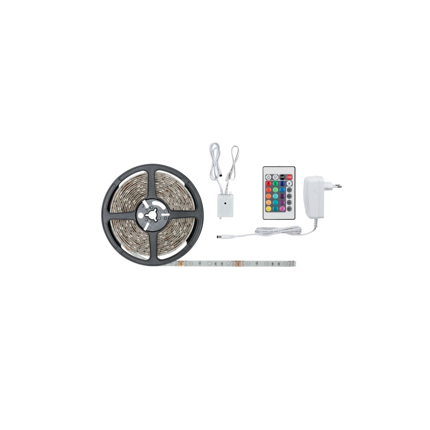 Paulmann FN SimpLED Strip Set 5m RGB 20W 230/12V DC Weiß Metall Kst