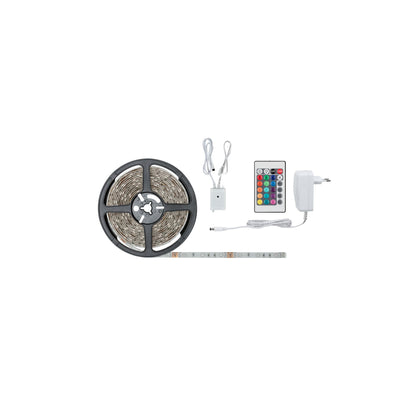 Paulmann FN SimpLED Strip Set 5m RGB 20W 230/12V DC Weiß Metall Kst