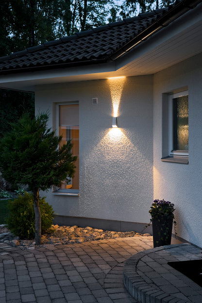 Konstsmide Wandleuchte Imola Aluminium, silbergrau, HighPower LED