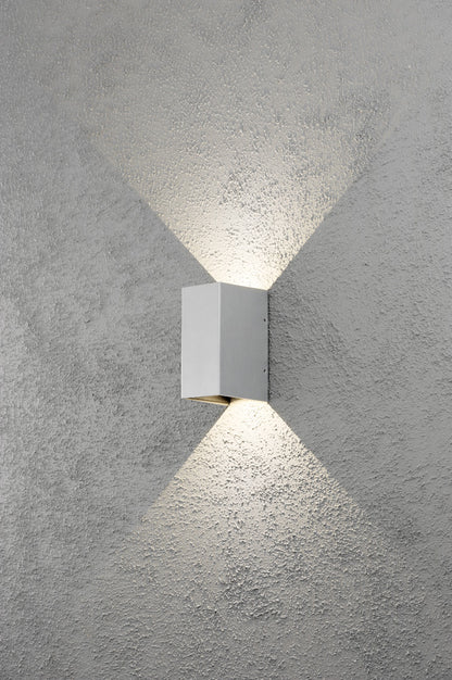 Konstsmide Wandleuchte Cremona High Power LED silbergrau