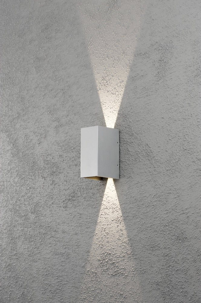 Konstsmide Wandleuchte Cremona High Power LED silbergrau