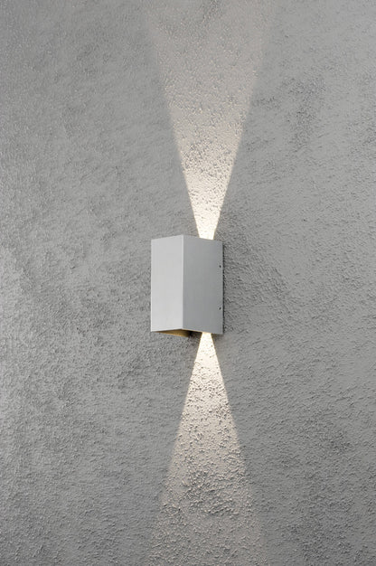 Konstsmide Wandleuchte Cremona High Power LED silbergrau