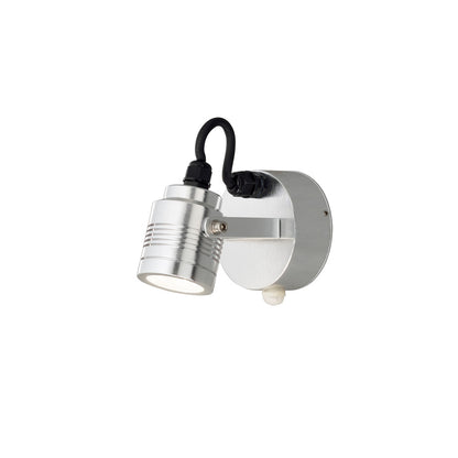 Konstsmide Wandleuchte/Strahler Monza silber, mit Sensor