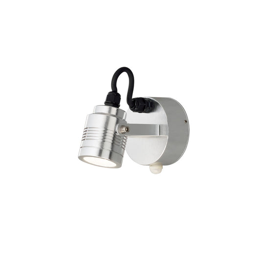 Konstsmide Wandleuchte/Strahler Monza silber, mit Sensor