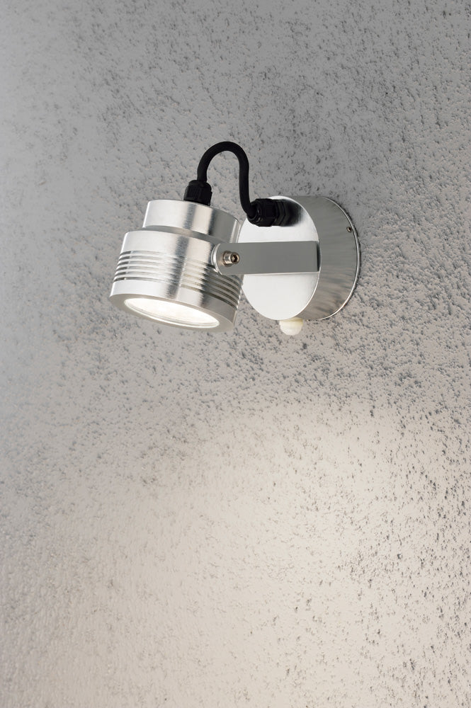Konstsmide Wandleuchte/Strahler Monza Aluminium massiv, mit Sensor