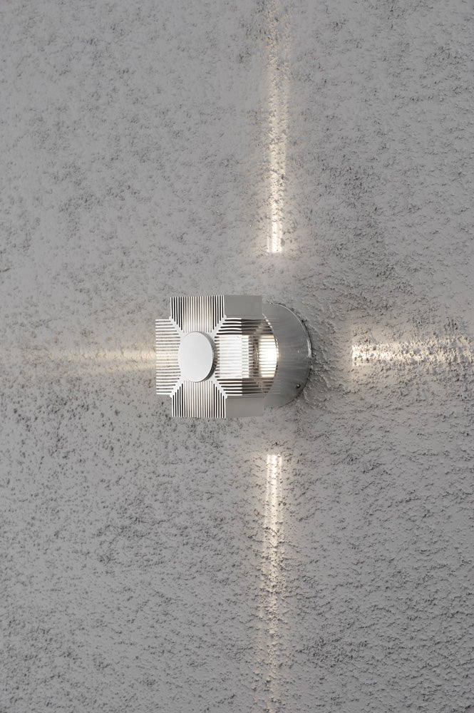 Konstsmide Monza Wandleuchte HighPowerLED, silbergrau