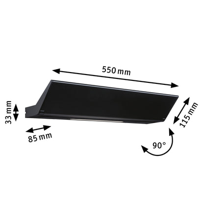 Paulmann LED Wandleuchte Ranva 3-Step-Dim    2700K 1.400lm / 210lm 230V 13 / 1x2W dimmbar Schwarz matt