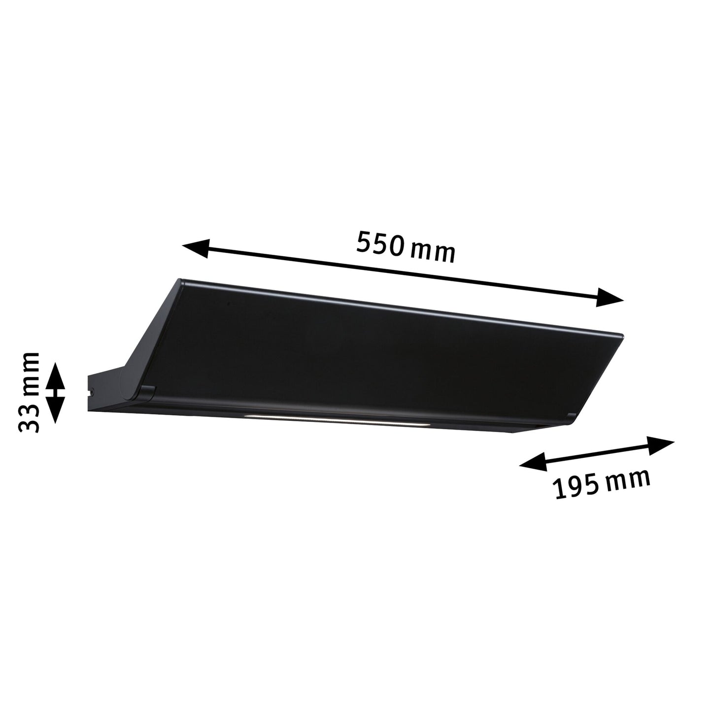 Paulmann LED Wandleuchte Ranva 3-Step-Dim    2700K 1.400lm / 210lm 230V 13 / 1x2W dimmbar Schwarz matt
