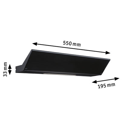 Paulmann LED Wandleuchte Ranva 3-Step-Dim    2700K 1.400lm / 210lm 230V 13 / 1x2W dimmbar Schwarz matt