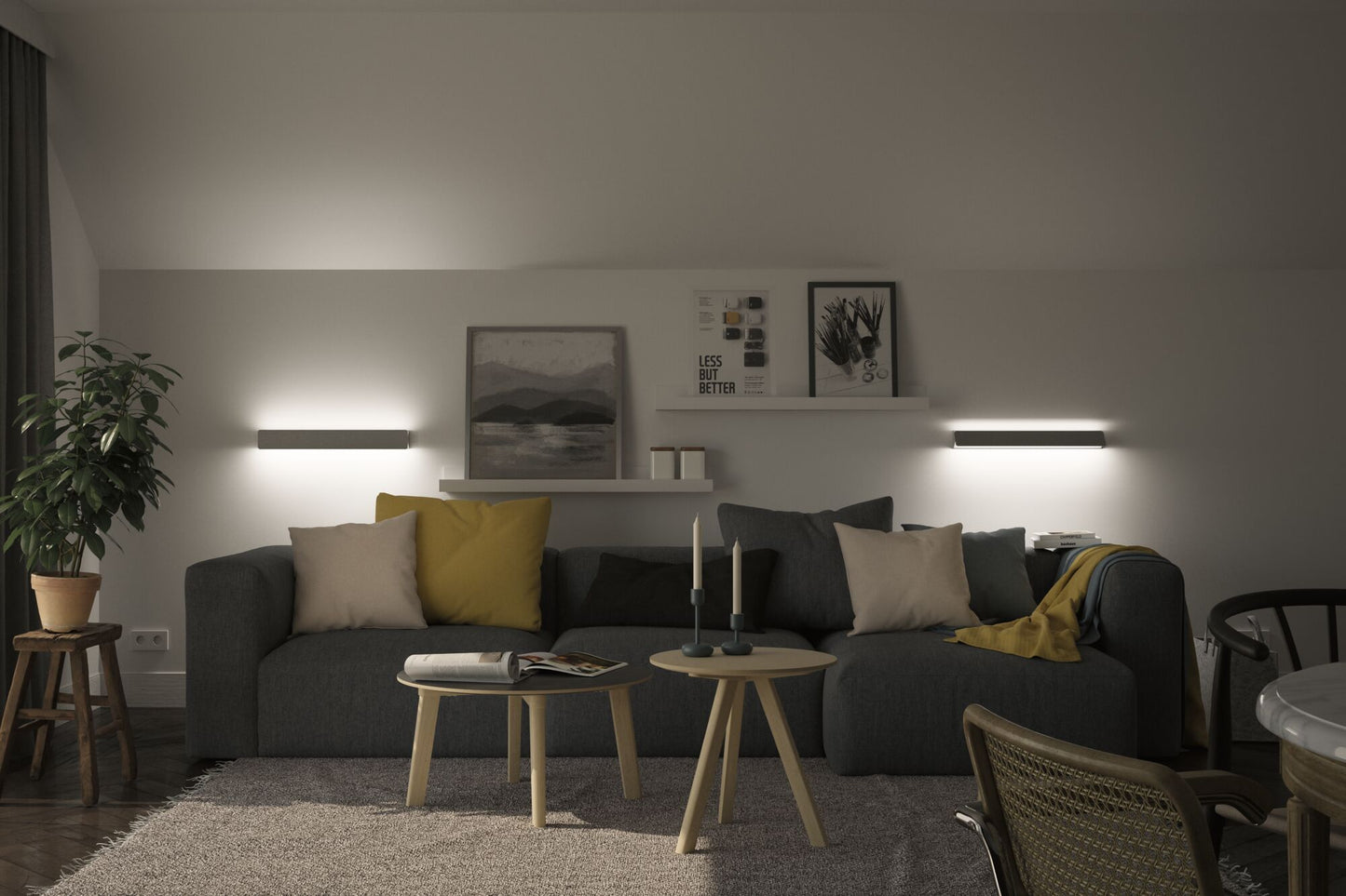 Paulmann LED Wandleuchte Katla   2700K 550lm 230V 12W  Alu gebürstet