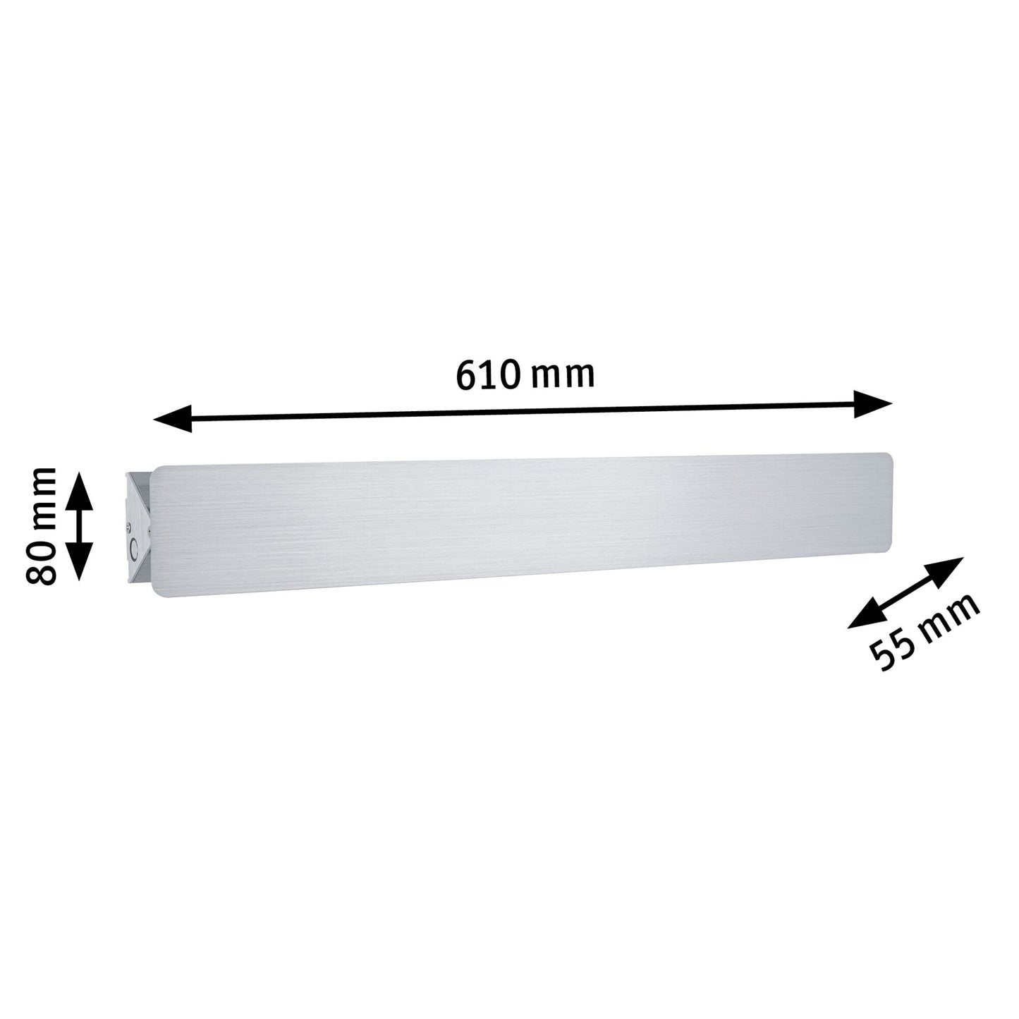 Paulmann LED Wandleuchte Katla   2700K 550lm 230V 12W  Alu gebürstet