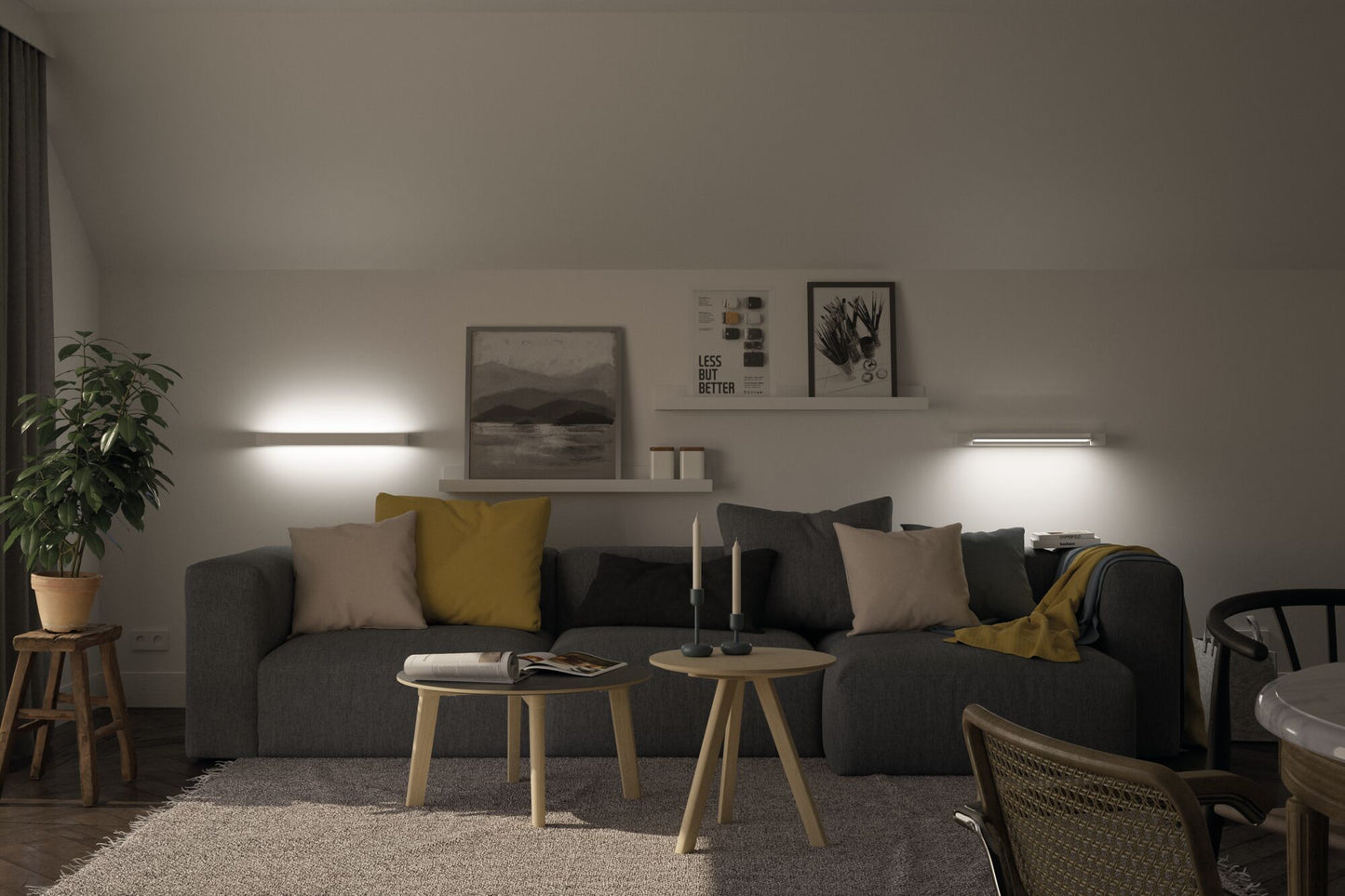 Paulmann LED Wandleuchte Lucille IP44  2700K 1500lm 230V 18W dimmbar Weiß