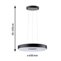 Paulmann LED Pendelleuchte Puric Pane 2700K 2x1100lm 2x22W Schwarz,Grau