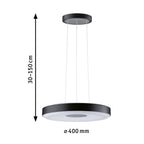 Paulmann LED Pendelleuchte Puric Pane 2700K 2x1100lm 2x22W Schwarz,Grau