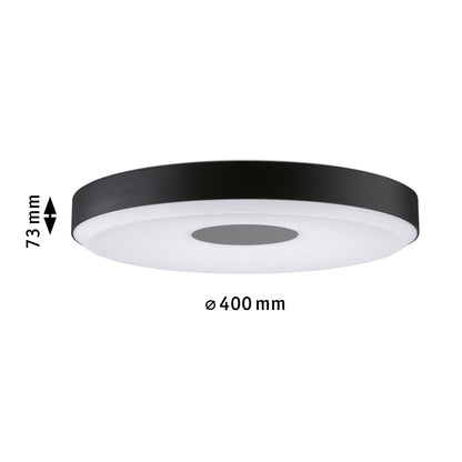 Paulmann LED Deckenleuchte Puric Pane 2700K 2x1600lm 230V 2x23W  Schwarz,Grau