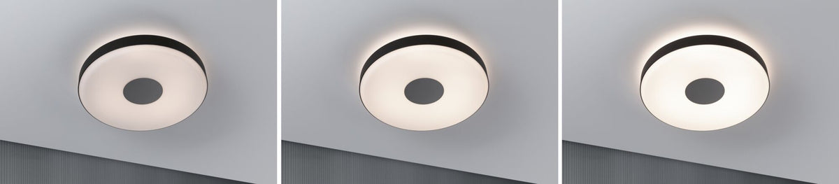Paulmann LED Deckenleuchte Puric Pane 2700K 2x1600lm 230V 2x23W  Schwarz,Grau