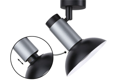 Paulmann Neordic Wand-/Deckenleuchte Runa GU10   230V max. 20W  Schwarz,Anthrazit