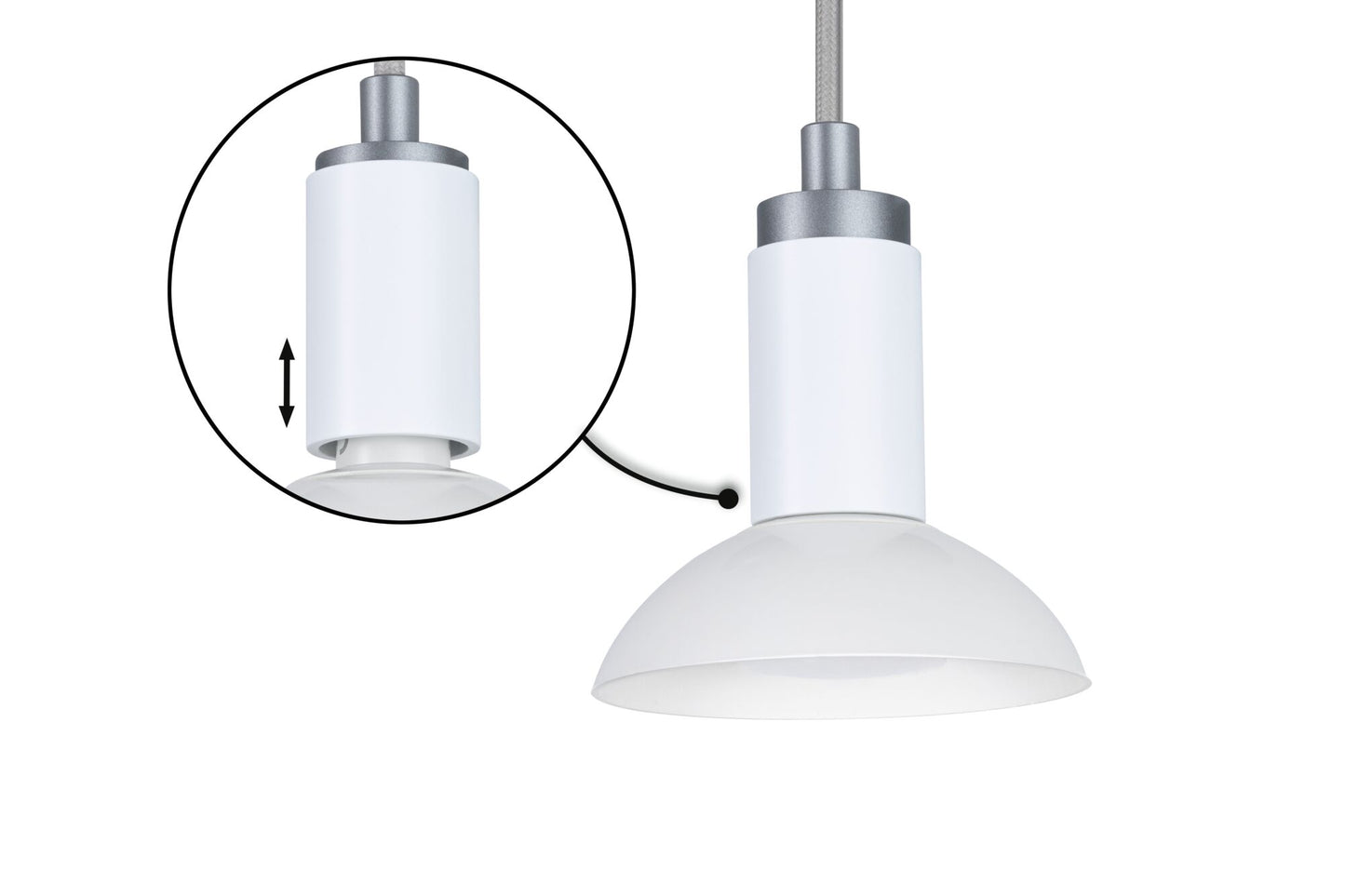 Paulmann Neordic Pendelleuchte Runa GU10   max. 20W Weiß,Grau