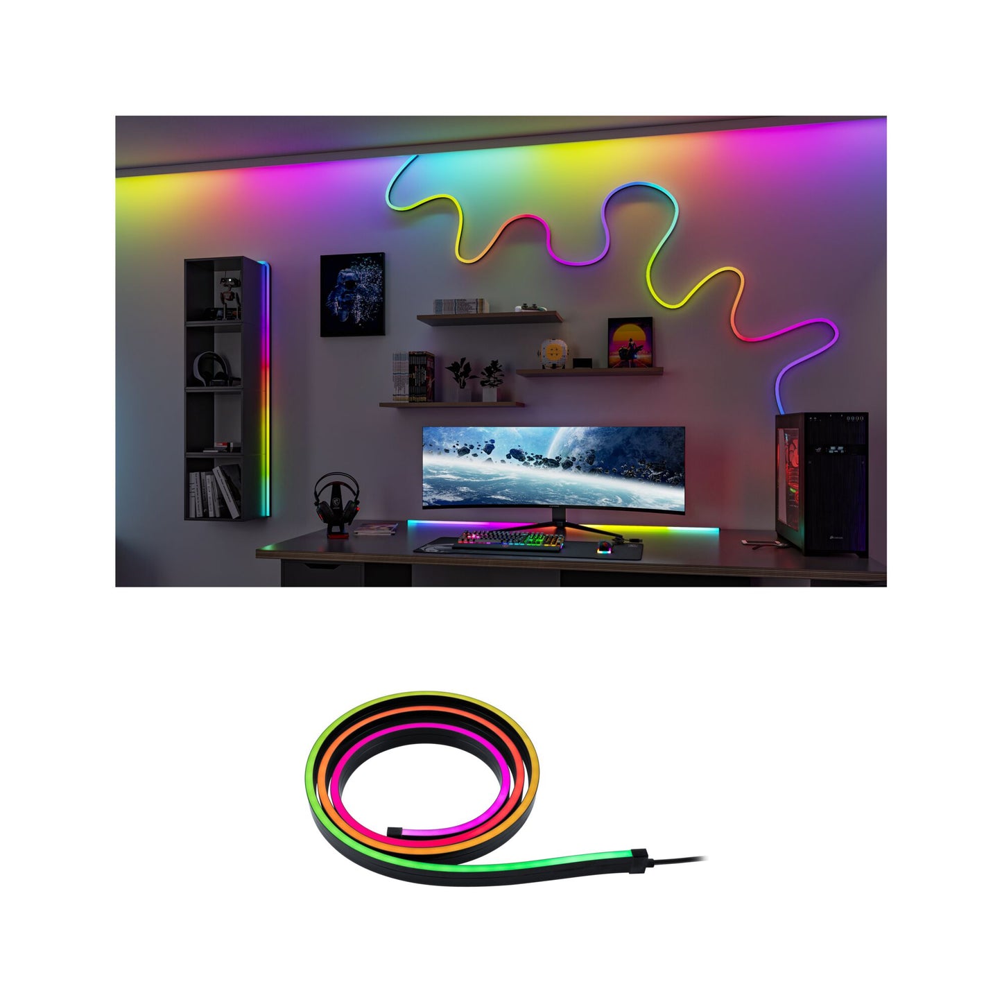 Paulmann EntertainLED LED Schlauch Black Neon 1,5m   3W  84 LEDs/m RGB+