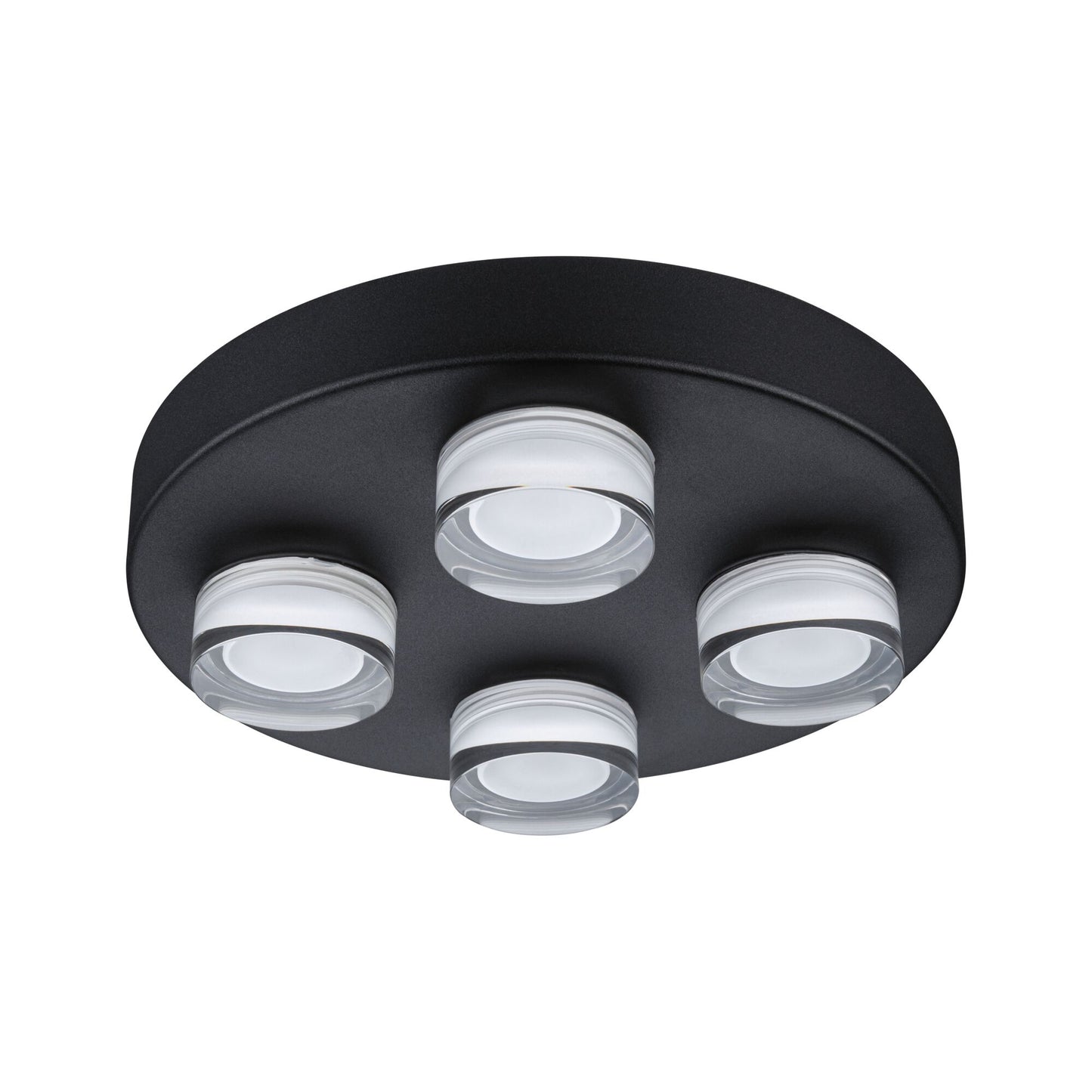 Paulmann Selection Bathroom Wand-/Deckenleuchte Kame IP44  3000K 4x2000lm 230V 4x4,2W  Signalschwarz