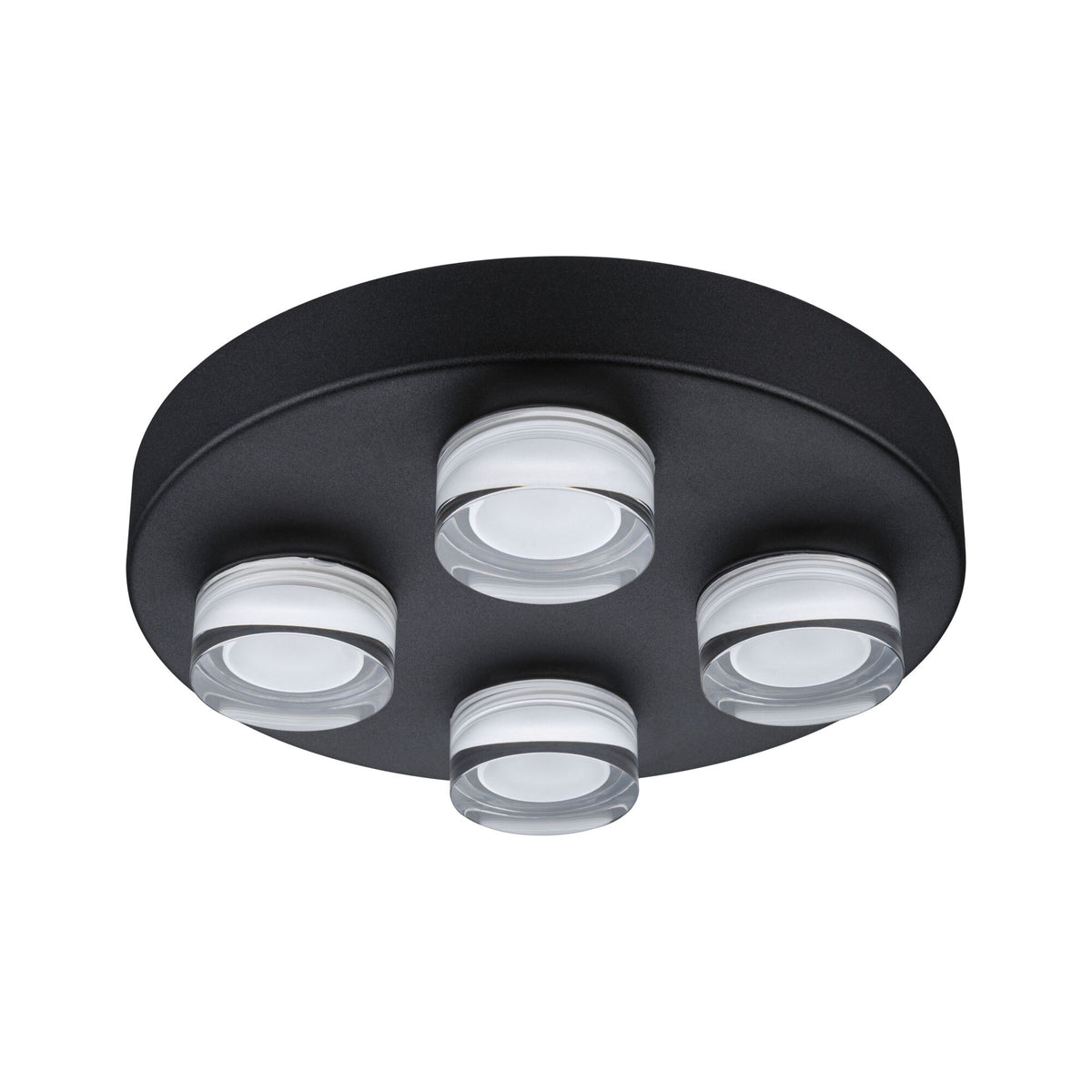 Paulmann Selection Bathroom Wand-/Deckenleuchte Kame IP44  3000K 4x2000lm 230V 4x4,2W  Signalschwarz