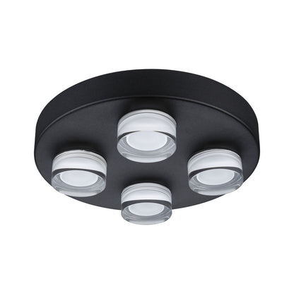 Paulmann Selection Bathroom Wand-/Deckenleuchte Kame IP44  3000K 4x2000lm 230V 4x4,2W  Signalschwarz