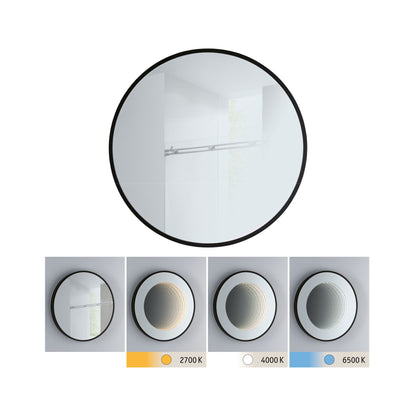 Paulmann LED Leuchtspiegel Miro IP44  Tunable White 70lm 230V 11,5W  Spiegel#Schwarz matt