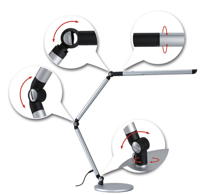Paulmann LED Schreibtischleuchte FlexBar 3-Step-Dim   White Switch 700lm 9,5W Silber matt