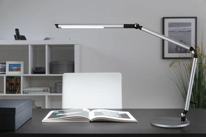Paulmann LED Schreibtischleuchte FlexBar 3-Step-Dim   White Switch 700lm 9,5W Silber matt