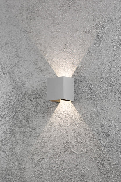 Konstsmide Wandleuchte Cremona High Power LED silbergrau