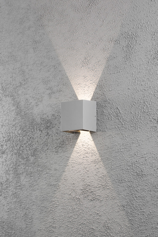 Konstsmide Wandleuchte Cremona High Power LED silbergrau
