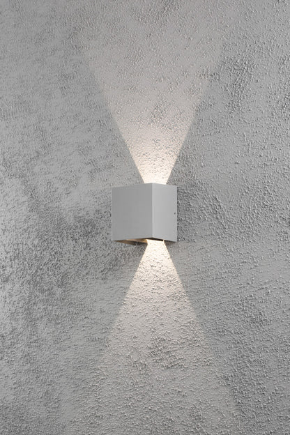 Konstsmide Wandleuchte Cremona High Power LED silbergrau