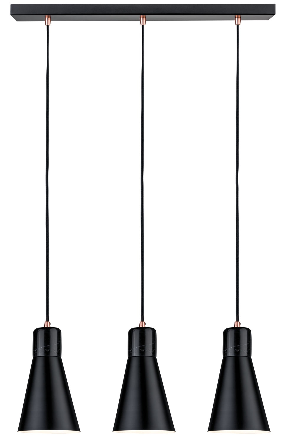 Paulmann Neordic Ivar Pendelleuchte max 3x20W E27 Schwarz 230V Metall/Marmor 