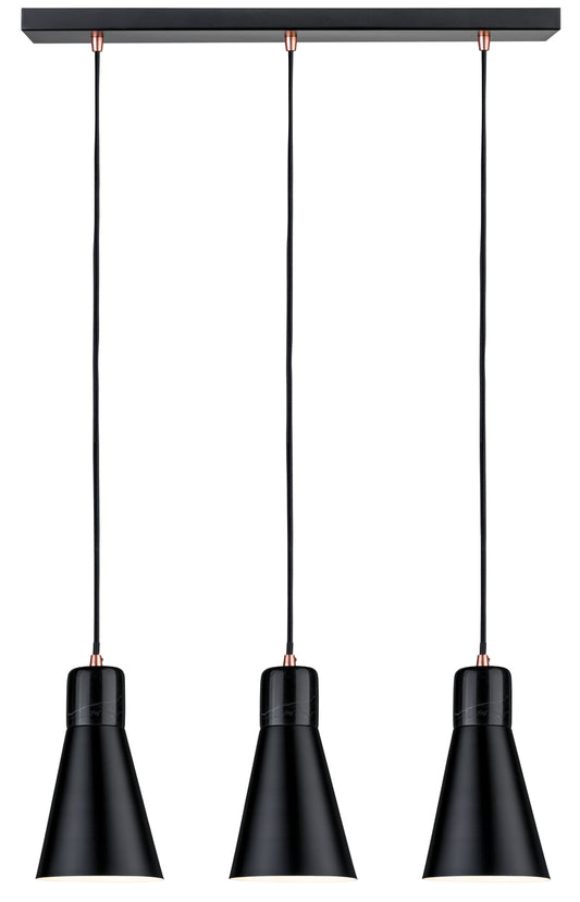 Paulmann Neordic Ivar Pendelleuchte max 3x20W E27 Schwarz 230V Metall/Marmor 