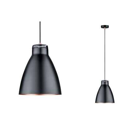 Paulmann Neordic Roald Pendelleuchte max 1x20W E27 Schwarz m/Kupfer m 230V Met/Marmor