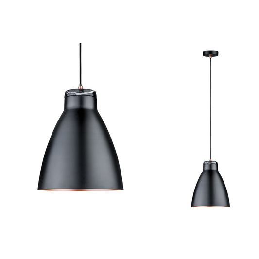 Paulmann Neordic Roald Pendelleuchte max 1x20W E27 Schwarz m/Kupfer m 230V Met/Marmor