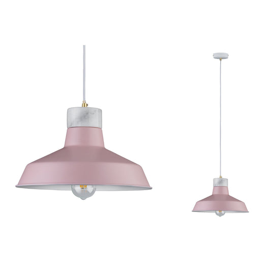 Paulmann Neordic Disa Pendelleuchte max 1x20W E27 Rosa/Weiß matt 230V Metall/Marmor  
