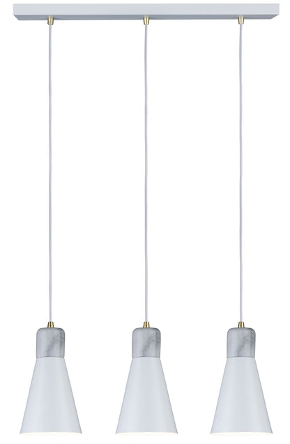 Paulmann Neordic Ivar Pendelleuchte max 3x20W E27 Weiß matt 230V Metall/Marmor  