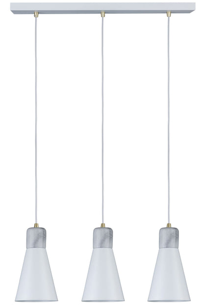 Paulmann Neordic Ivar Pendelleuchte max 3x20W E27 Weiß matt 230V Metall/Marmor  