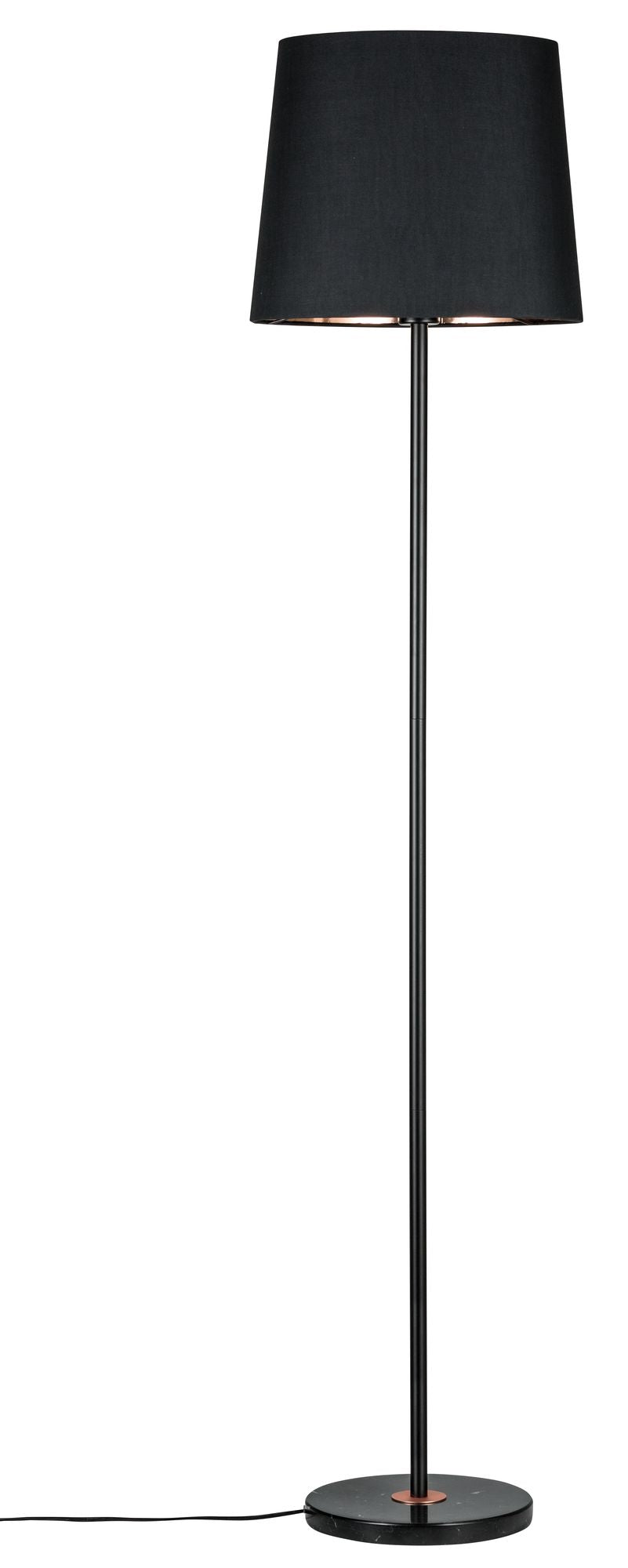 Paulmann Neordic Enja Stehleuchte max.1x20W E27 Schwarz/Kupfer 230V Stoff/Marmor/Metall