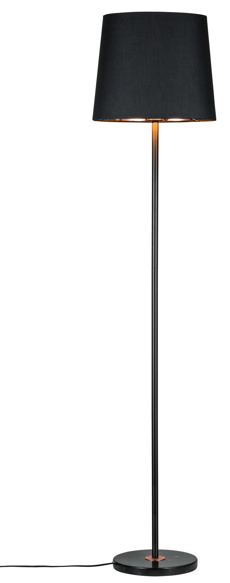 Paulmann Neordic Enja Stehleuchte max.1x20W E27 Schwarz/Kupfer 230V Stoff/Marmor/Metall