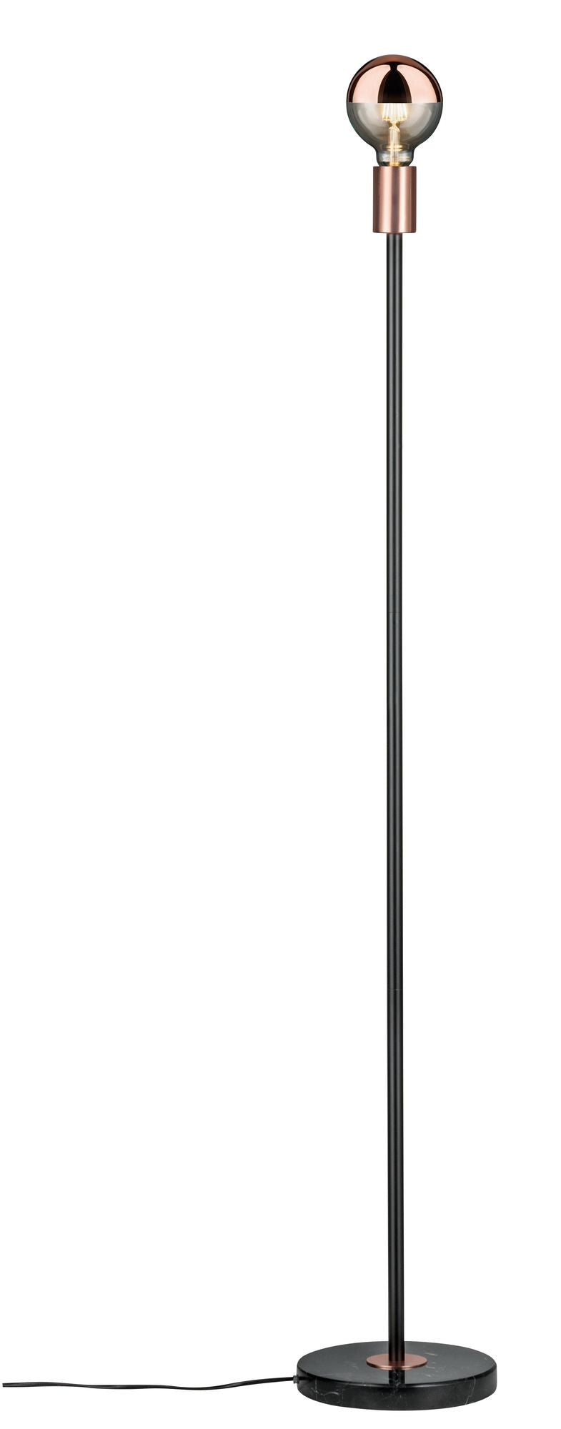 Paulmann Neordic Nordin Stehleuchte max.1x20W E27 Schwarz/Kupfer matt 230V Marmor/Metall