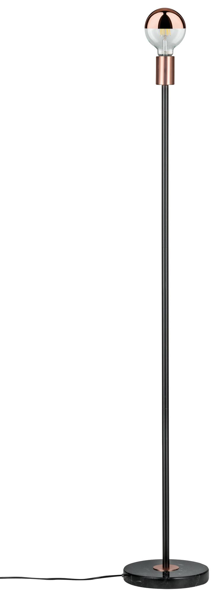 Paulmann Neordic Nordin Stehleuchte max.1x20W E27 Schwarz/Kupfer matt 230V Marmor/Metall