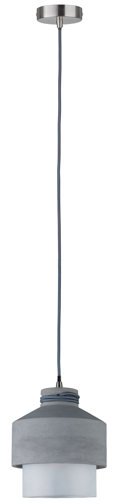 Paulmann Neordic Helin Pendelleuchte max.1x20W E27 Grau/Satin 230V Beton/Glas  