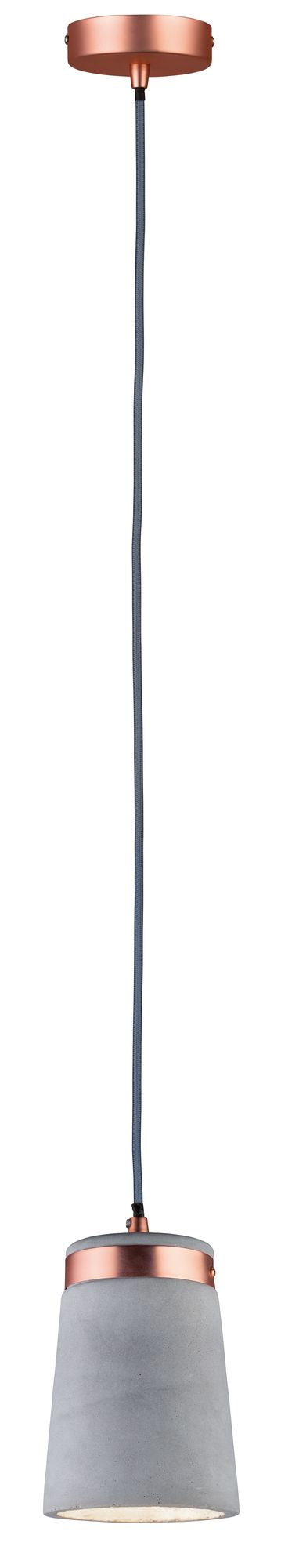 Paulmann Neordic Stig Pendelleuchte max.1x20W E27 Grau/Kupfer matt 230V Beton/Metall