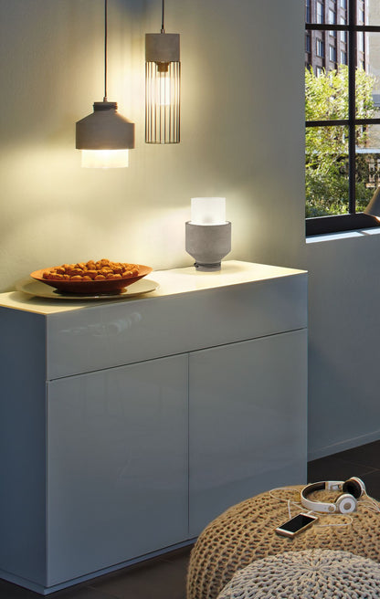 Paulmann Neordic Helin Tischleuchte max.1x20W E27 Grau/Satin 230V Beton/Glas
