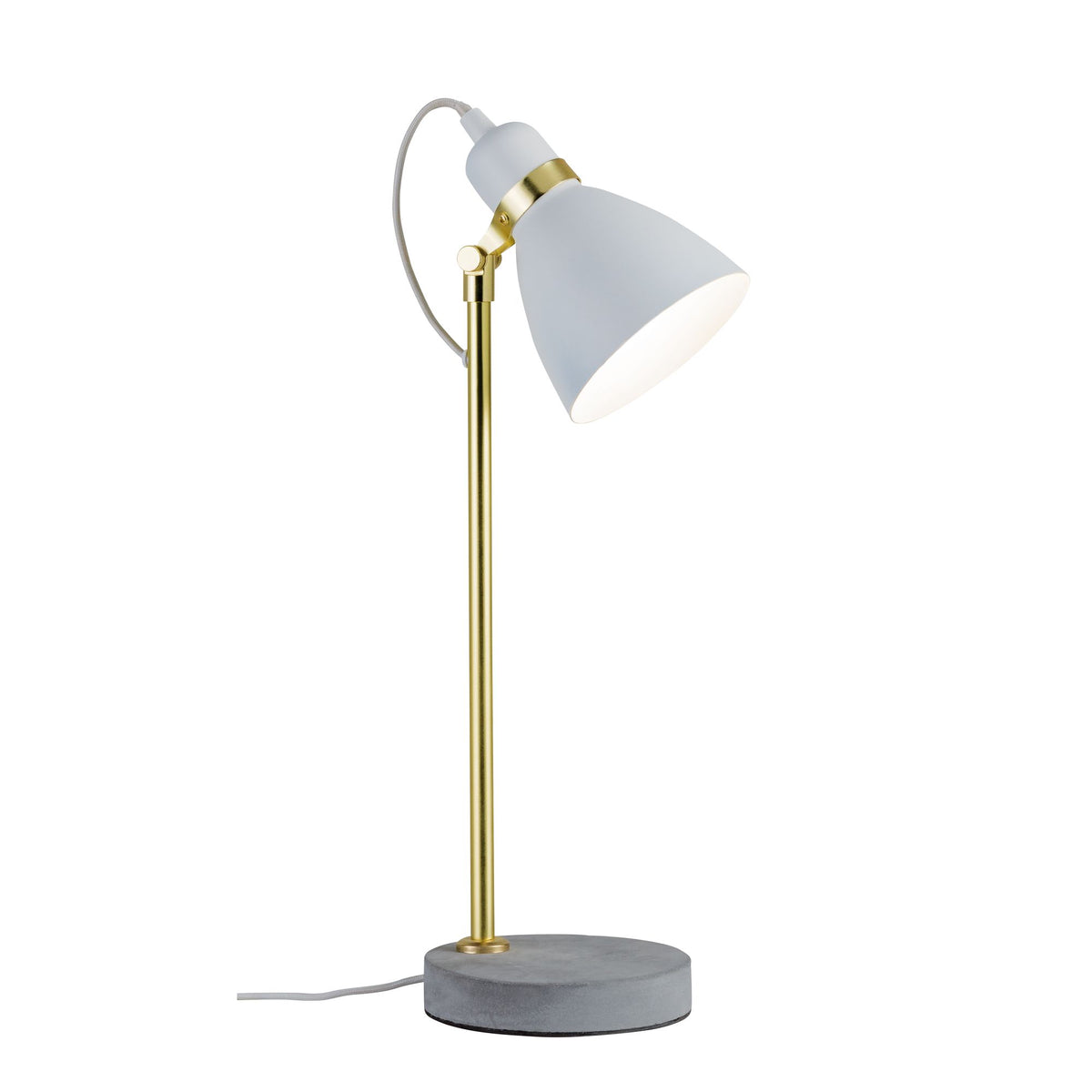 Paulmann Neordic Orm Tischeuchte max.1x20W E27 Weiß m/Gold matt/Grau 230V Metall/Beton
